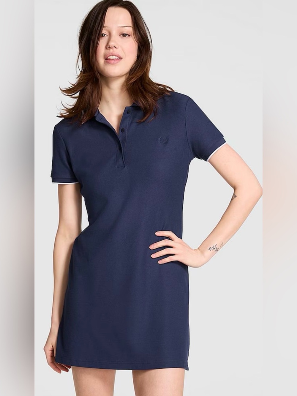 Victoria’s Secret PINK Polo Dress XS Navy Blue Collared Dress